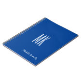 Carnet Deep Blue Monogramme Professionnel Personnalisé (Côté gauche)