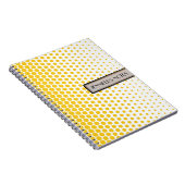 Carnet Deep Lemon pois élégant moderne blanc (Côté Droit)