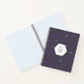 Carnet Deep Plum Gray Purple Pansy Floral Pattern (Intérieur)