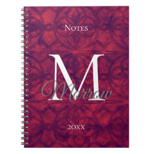 Carnet Deep Red Batik Nom et année