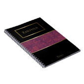 Carnet Deep Ruby Batik Nom simple (Côté Droit)