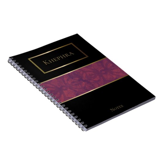 Carnet Deep Ruby Batik Nom simple (Côté Droit)