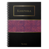 Carnet Deep Ruby Batik Nom simple (Devant)