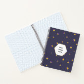 Carnet Deep Violet Purple Yellow Viola Floral Pattern (Intérieur)
