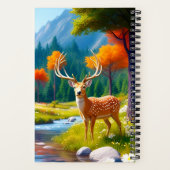 Carnet Deer d'or debout dans la forêt-987679 (Verso)
