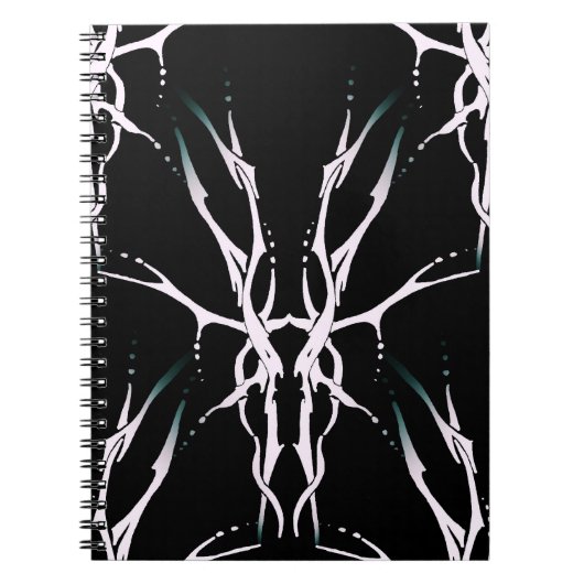 Carnet Deer Skull Tribal Design for deer Hunters white (Devant)
