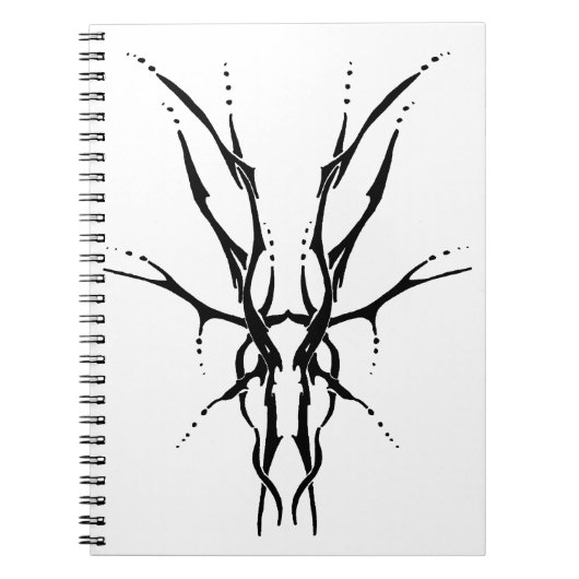 Carnet Deer Skull Tribal Design pour les chasseurs de cer (Devant)