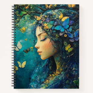 Carnet Déesse de la forêt enchantée avec papillons (1)