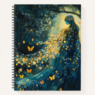 Carnet Déesse de la Forêt Enchantée avec Papillons (8)