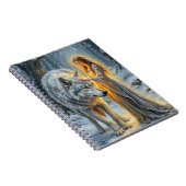 Carnet Déesse de l'hiver & Loup Blanc (Côté Droit)