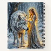 Carnet Déesse de l'hiver & Loup Blanc (Dos)