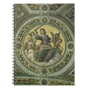 Carnet Déesse romaine Justice avec les anges par Raphael