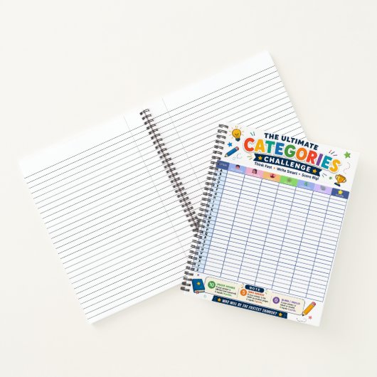 Carnet Défi ultime de catégories jeu imprimable (Intérieur)