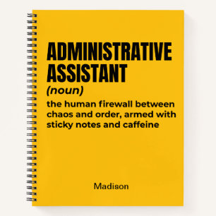 Carnet Définition amusante de l'adjoint administratif (B3
