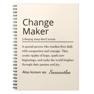 Carnet Définition de créateur de changement personnalisé