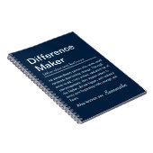 Carnet Définition de Créateur de Différence Personnalisé (Côté Droit)