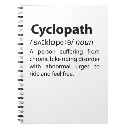 Carnet Définition de dictionnaire amusant Cyclopath (Devant)