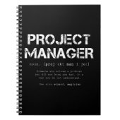 Carnet Définition de dictionnaire Funny Project Manager (Devant)