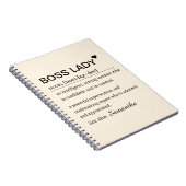 Carnet Définition de femme chef personnalisée  (Côté Droit)