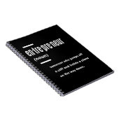 Carnet Définition de l'entrepreneur Idées cadeaux (Côté Droit)