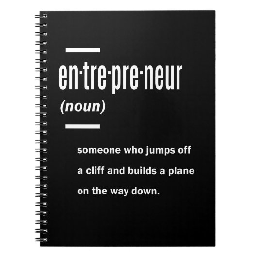 Carnet Définition de l'entrepreneur Idées cadeaux (Devant)