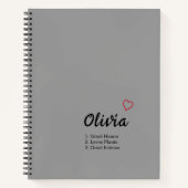 Carnet Définition de nom personnalisée (Devant)