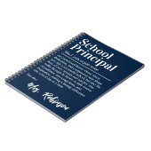 Carnet Définition de Proviseur de Lycée Citation Bleu Mar (Côté gauche)