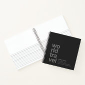 Carnet DÉFINITION DE VOYAGE DANS LE MONDE Minimalisme Mod (Intérieur)