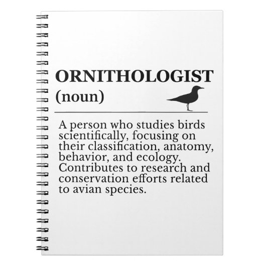 Carnet Définition d'ornithologue - Vogelkunde (Observatio (Devant)