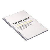Carnet Définition du nom d'entrepreneur Motivation Entrep (Côté Droit)
