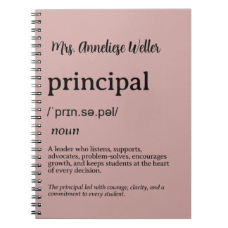Carnet Définition personnalisée de directeur d'école