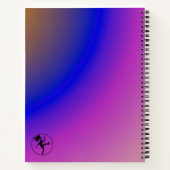 Carnet dégradé Abstrait d'aquarelle rose holo et violet (Dos)