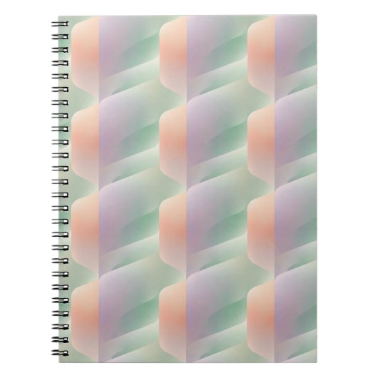 Carnet Dégradé Abstrait Pastel Couleur Douce Esthétique (Devant)