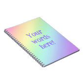 Carnet dégradé arc-en-ciel personnalisé (Côté Droit)