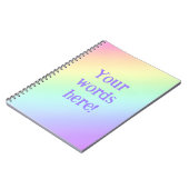 Carnet dégradé arc-en-ciel personnalisé (Côté gauche)