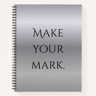 Carnet Dégradé Argenté Moderne Motivationnel Personnalisé