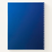 Carnet Dégradé bleu foncé moderne et texte modifiable min (Dos)