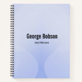 Carnet Dégradé bleu géométrique (Devant)