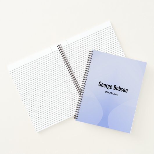 Carnet Dégradé bleu géométrique (Intérieur)