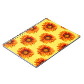 Carnet Dégradé de fleurs orange jaune vif découpé (Côté gauche)