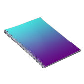 Carnet Dégradé de fond simple Turquoise Bleu Violet (Côté Droit)