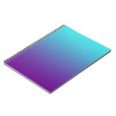 Carnet Dégradé de fond simple Turquoise Bleu Violet (Côté gauche)