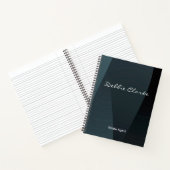 Carnet Dégradé de vagues gris bleu motif (Intérieur)