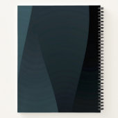 Carnet Dégradé de vagues gris bleu motif (Dos)