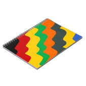 Carnet Dégradé des vagues océaniques de couleur vive (Côté gauche)