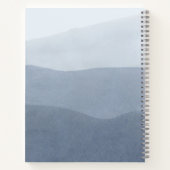 Carnet Dégradé Gris & Blanc Moderne Design Tranquille (Dos)