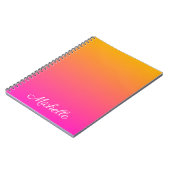 Carnet dégradé jaune et rose ombre (Côté gauche)