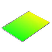 Carnet Dégradé jaune vert minimaliste (Côté gauche)
