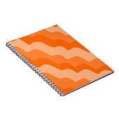 Carnet Dégradé ondulé orange des vagues océaniques (Côté Droit)