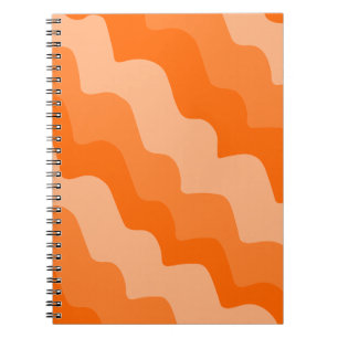 Carnet Dégradé ondulé orange des vagues océaniques